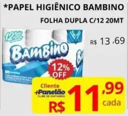 Casas Bahia Papel higiênico bambino oferta