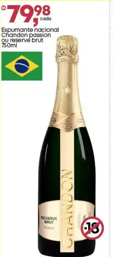 Frangolândia Espumante nacional Chandon passion ou reserve brut oferta
