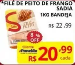 Casas Bahia Filé de peito de frango sadia bandeja oferta