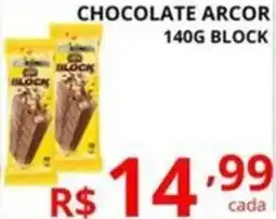 Casas Bahia Chocolate arcor block oferta
