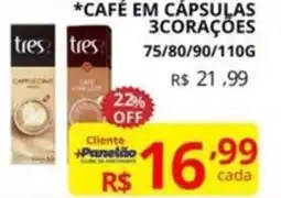 Casas Bahia Café em cápsulas 3corações oferta