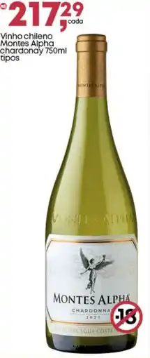 Frangolândia Vinho chileno Montes Alpha chardonay tipos oferta