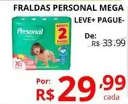 Casas Bahia Fraldas personal mega oferta