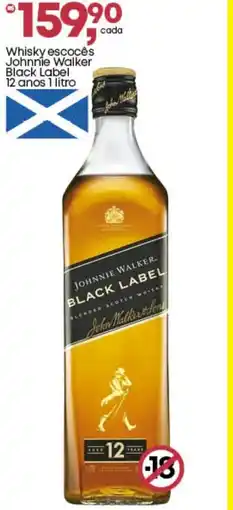 Frangolândia Whisky escocês Johnnie Walker Black Label 12 anos oferta
