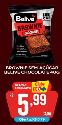 Atacadão Dia a Dia Brownie sem açúcar belive chocolate oferta