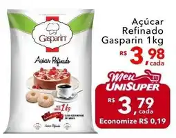 UniSuper Açúcar Refinado Gasparin oferta