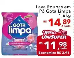 UniSuper Lava Roupas em Pó Gota Limpa oferta