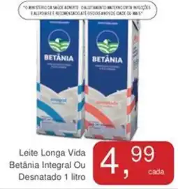 Mineirão Atacarejo Leite Longa Vida Betânia Integral Ou Desnatado oferta