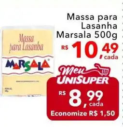 UniSuper Massa para Lasanha Marsala oferta