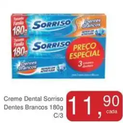 Mineirão Atacarejo Creme Dental Sorriso Dentes Brancos oferta