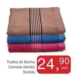 Mineirão Atacarejo Toalha de Banho Camesa Samba Sortida oferta