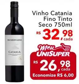 UniSuper Vinho Catania Fino Tinto Seco oferta