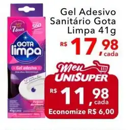 UniSuper Gel Adesivo Sanitário Gota Limpa oferta