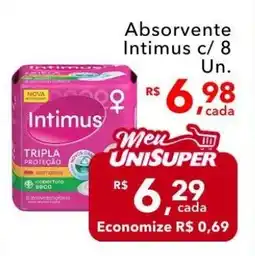 UniSuper Absorvente Intimus oferta