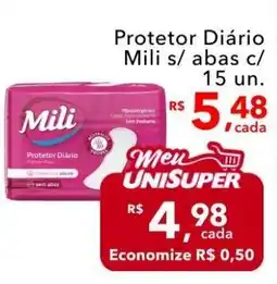 UniSuper Protetor Diário Mili oferta