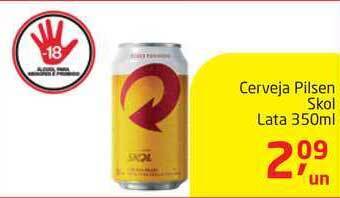 Tenda Atacado Cerveja Pilsen Skol Lata 350ml oferta