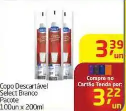 Tenda Atacado Copo Descrtável Select Branco oferta