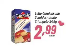 Rede Aliança Leite Condensado Semidesnatado Triangulo 395g oferta