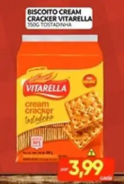 Novo Mix Biscoito cream cracker vitarella tostadinha oferta