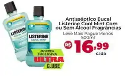 Ultrabox Antisséptico Bucal Listerine Cool Mint Com ou Sem Álcool Fragrâncias oferta