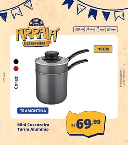 Casa Freitas Mini Cuscuzeira Turim Alumínio oferta