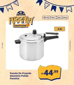 Casa Freitas Panela De Pressão Alumínio Polido Panelux oferta