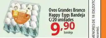 Akki Atacadista Ovos Grandes Branco Happy Eggs Bandeja oferta