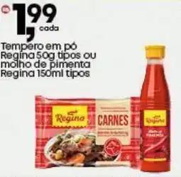Frangolândia Tempero em pó Regina tipos ou molho de pimenta Regina tipos oferta