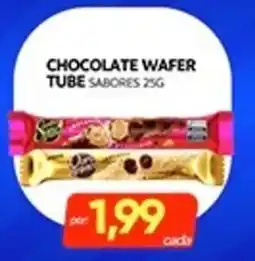 Novo Mix Chocolate wafer tube sabores oferta