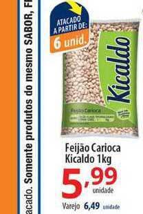 Akki Atacadista Feijão Carioca Kicaldo 1kg oferta