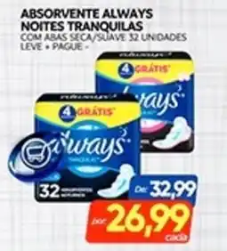 Novo Mix Absorvente always noites tranquilas oferta