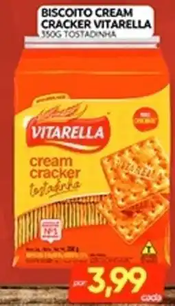 Novo Mix Biscoito cream cracker vitarella tostadinha oferta