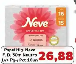 Supermercados Tauste Papel Hig. Neve F. D. 30m Neutro oferta
