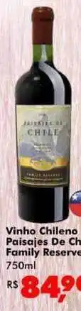 Big Box Vinho Chielno Paisajes De Chile Family Reserve 750ml oferta