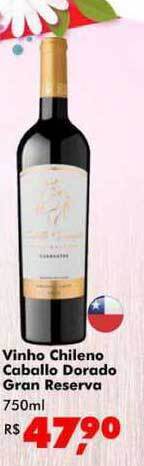 Big Box Vinho Chileno Caballo Dorado Gran Reserva 750ml oferta
