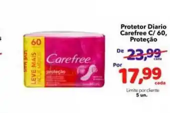 Protetor Diario Carefree C 60 Proteção