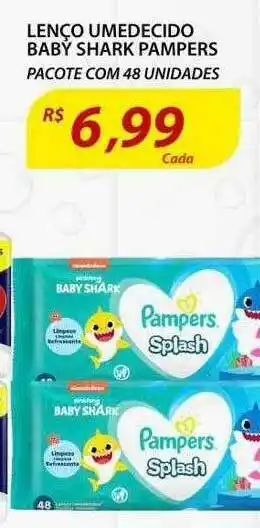 Lenço Umecido Baby Shark Pampers