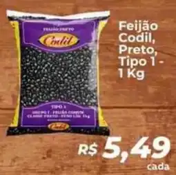 Supermercados Bretas Feijão Codil, Preto, Tipo 1 oferta