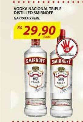 Assaí Atacadista Vodka Nacional Triple Distilled Smirnoff oferta