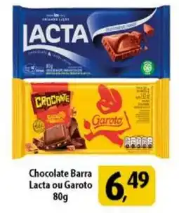 Coelho Diniz Chocolate Barra Lacta ou Garoto oferta