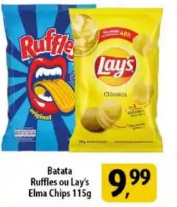 Coelho Diniz Batata Ruffles ou Lay's Elma Chips oferta