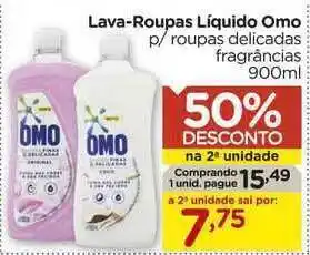 Carrefour Lava-roupas Líquido Omo 50% Desconto Na 2a Unidade 900ml oferta