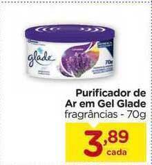 Purificador De Ar Em Gel Glade 70g