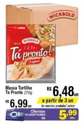 Fort Atacadista Massa Tortilha Ta Pronto 270g oferta