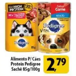 Coelho Diniz Alimento P/Caes Protein Pedigree Sache oferta