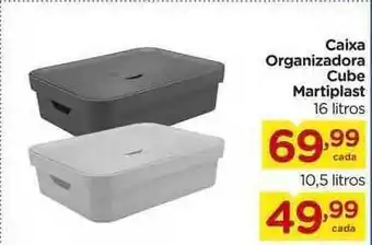 Carrefour Caixa Organizadora Cube Martiplast 16L oferta