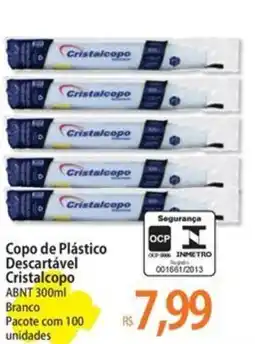 Atacadão Copo de Plástico Descartável Cristalcopo oferta