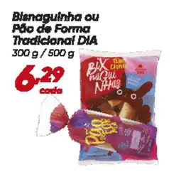 Dia Bisnaguinha ou Pão de Forma Tradicional DIA oferta