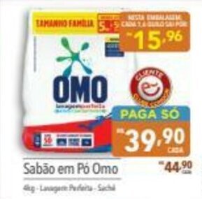 Supermercados Condor Sabao em po Omo 4kg oferta
