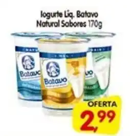 Cercadão logurte Liq. Batavo Natural Sabores oferta
